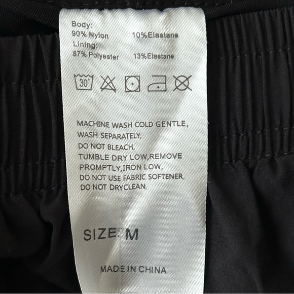 NEW Pudolla Black 2 in 1 Running Shorts 5" Quick Dry Gym Athletic Workout Shorts - Picture 8 of 14